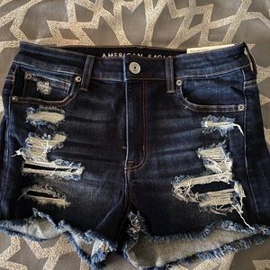 AE dark wash jean shorts NWT